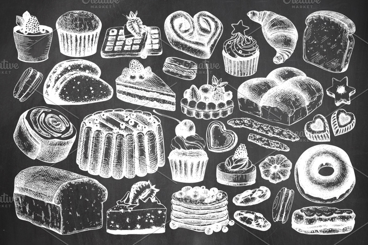 Bakery Menu Design, a Food Illustration by Yevheniia (Photo 2 of 5)