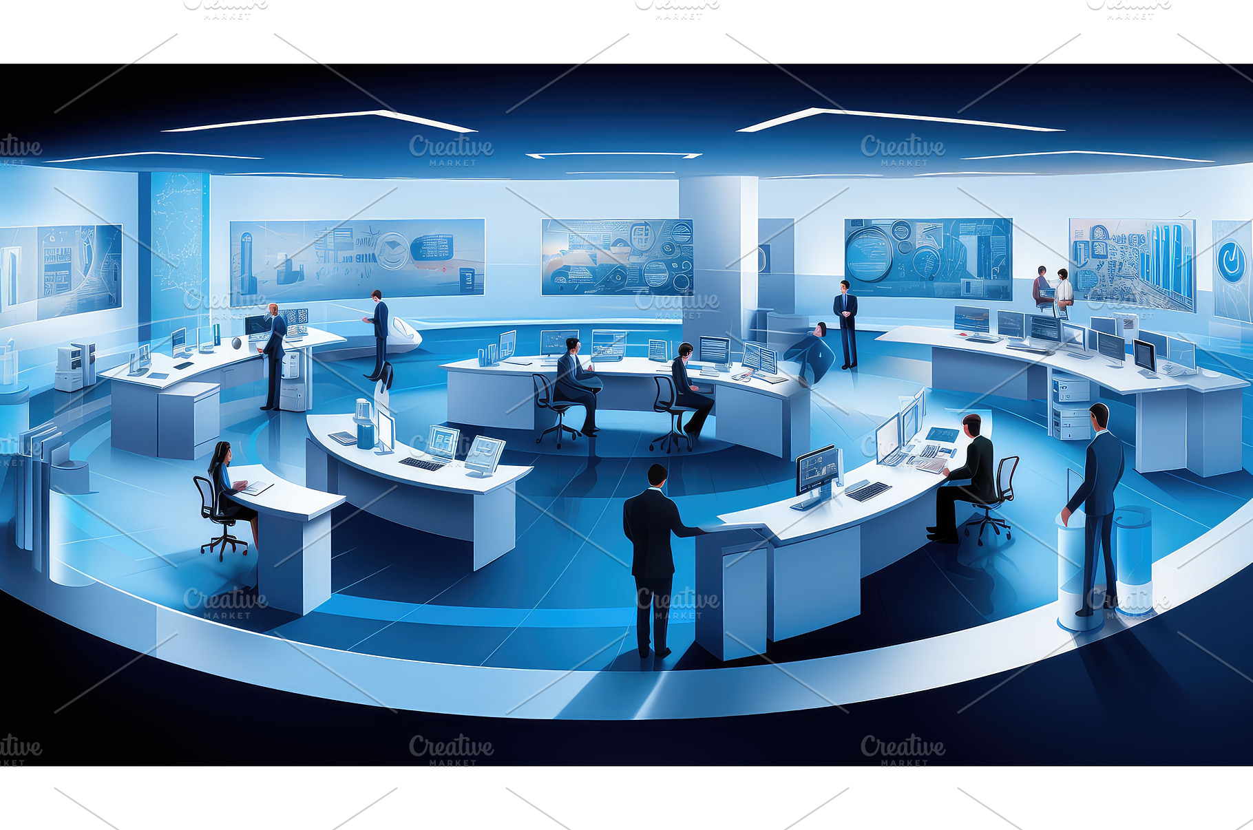 company business round background ai, a Business Photo by pikepicture