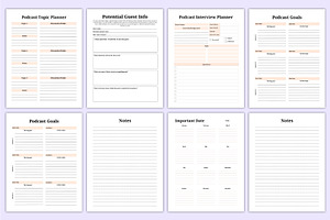 2025 Podcast Planner Canva Template