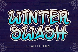 Winter Swash - Graffiti Winter Font