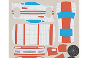 Cartoon Sport Car Low Poly, a Cars & Vehicle 3D Model by Low Poly Lab (Thumbnail 9 of 9)