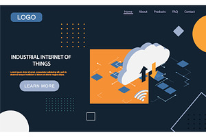 Industrial internet of things, a Technology Illustration by TopVector