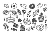 Sweet Dreams. Vector Set., a Food Illustration by Olga Olmix (Thumbnail 3 of 8)