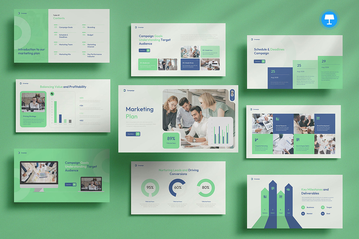 Marketing Plan Keynote, a Presentation Template by Pixslides (Photo 1 of 7)