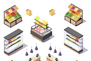 Vector isometric grocery equipment, a Food Illustration by tele52 (Thumbnail 2 of 11)