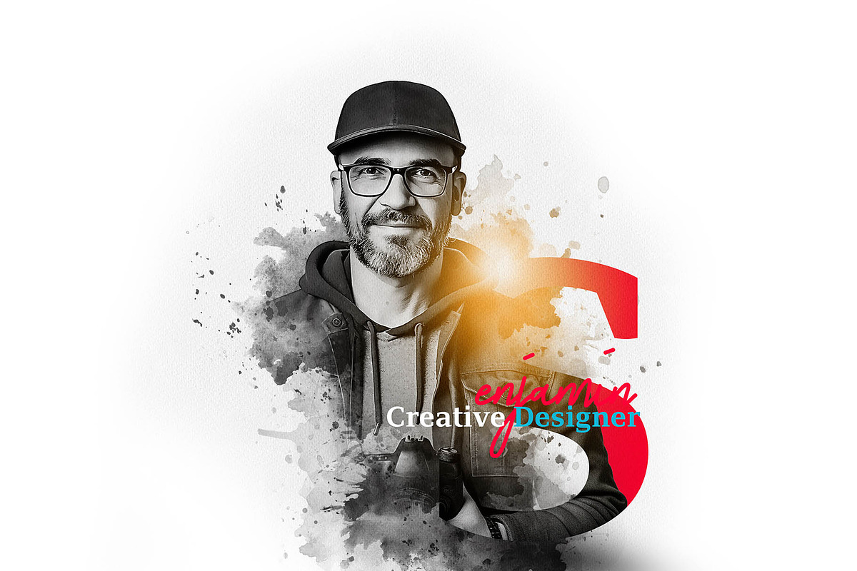Creative Letter Portrait Template, an Action Add-On by MRI STUDIO (Photo 27 of 42)
