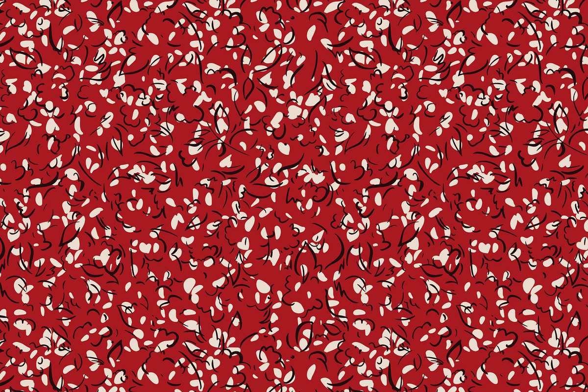 Autumn flowers. 4 simple patterns., a Pattern Graphic by GALAKAM (Photo 3 of 6)