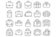 Various briefcases and bags line art, an Object Graphic by pikepicture (Thumbnail 2 of 3)