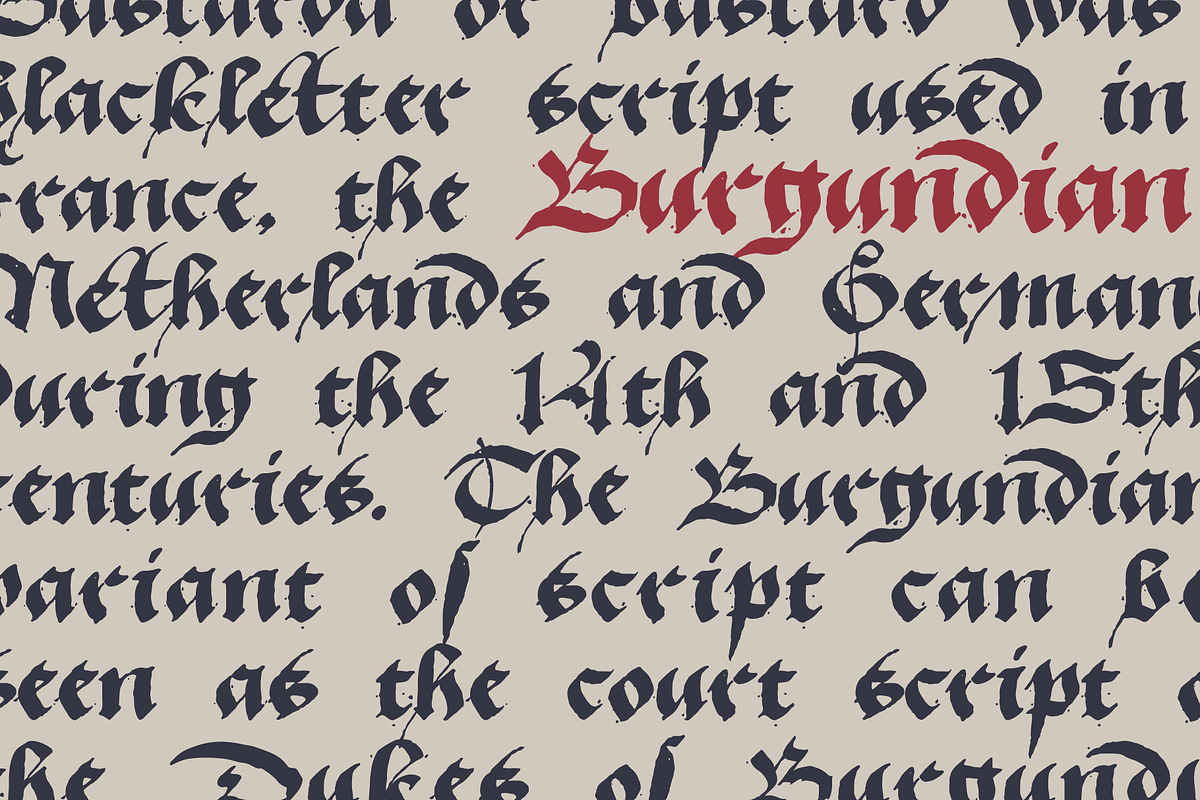 The Duchy Of Burgundy Bastarda, a Blackletter Font by kaer_shop (Photo 2 of 11)