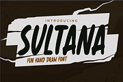 SULTANA - Fun Hand Drawn Font, a Font by Gassstype (Thumbnail 1 of 8)