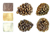 Christmas watercolor set, an Illustration by Art Watercolor (Thumbnail 7 of 7)