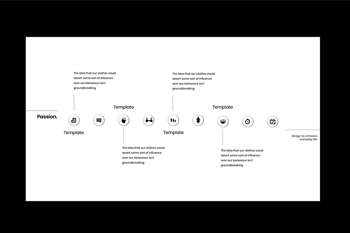 Passion - Minimal powerpoint, a Presentation Template by Dirtytemp Studio (Photo 9 of 11)
