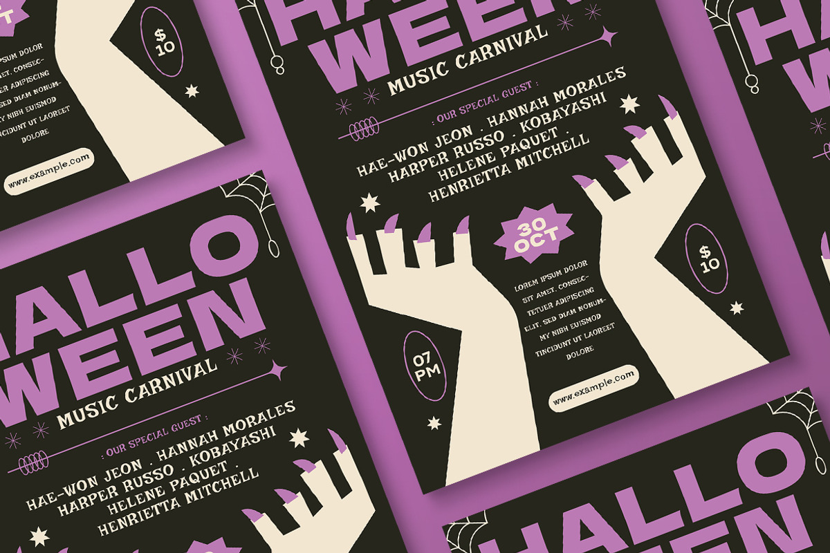 Halloween Music Carnival Flyer, a Flyer Template by Tokosatsu (Photo 3 of 3)