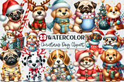 Quirky Christmas Dog Clipart, a Seasonal Illustration by Rose Art (Thumbnail 1 of 4)