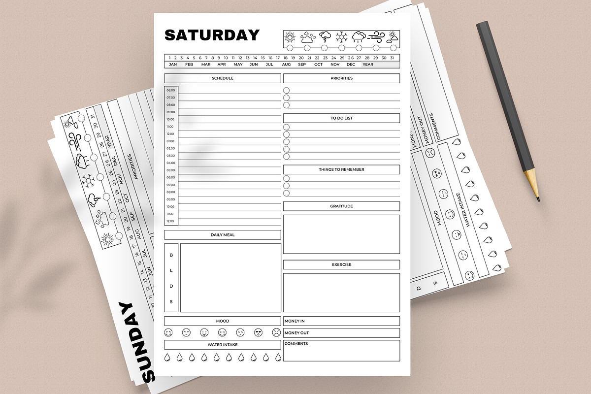 Editable Canva Daily Planner Template