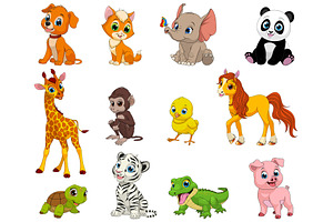 Funny animals set