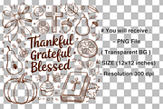 Thankful Grateful Blessed PNG, a Graphic by Clipart Bloom (Thumbnail 2 of 2)