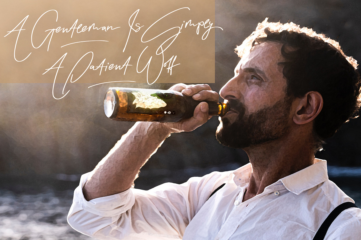 Rindu Alam - Signature Script Font preview 6