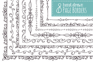 Doodle Borders Clipart + Vectors