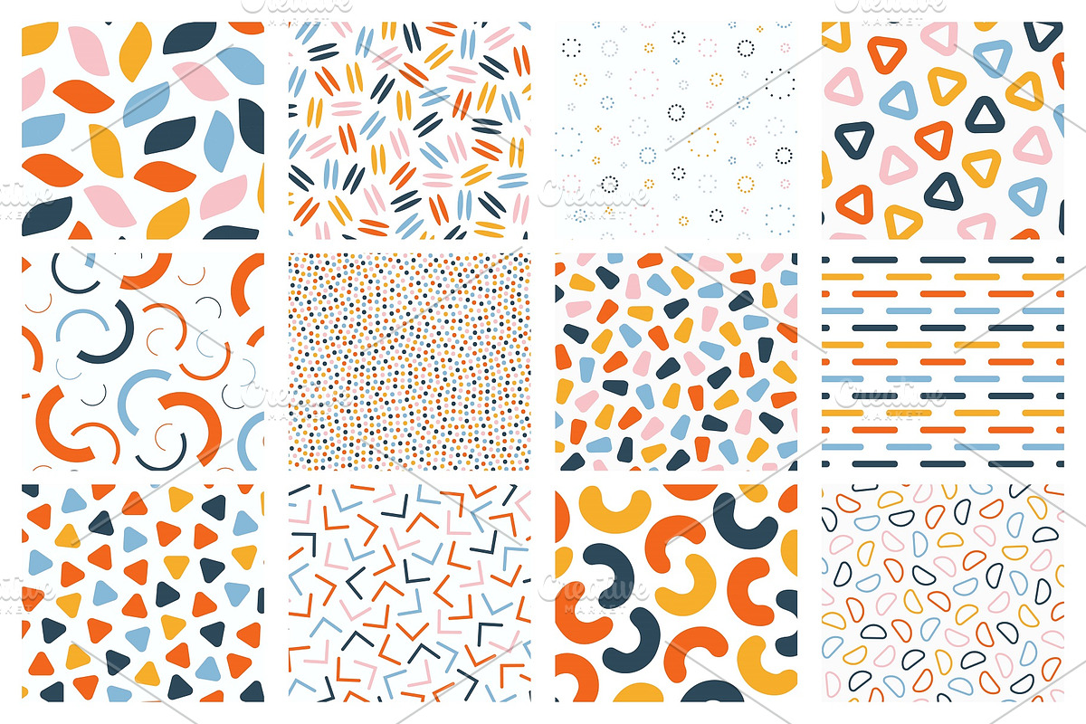 Color seamless bright funky patterns, a Pattern Graphic by ExpressShop (Photo 2 of 7)