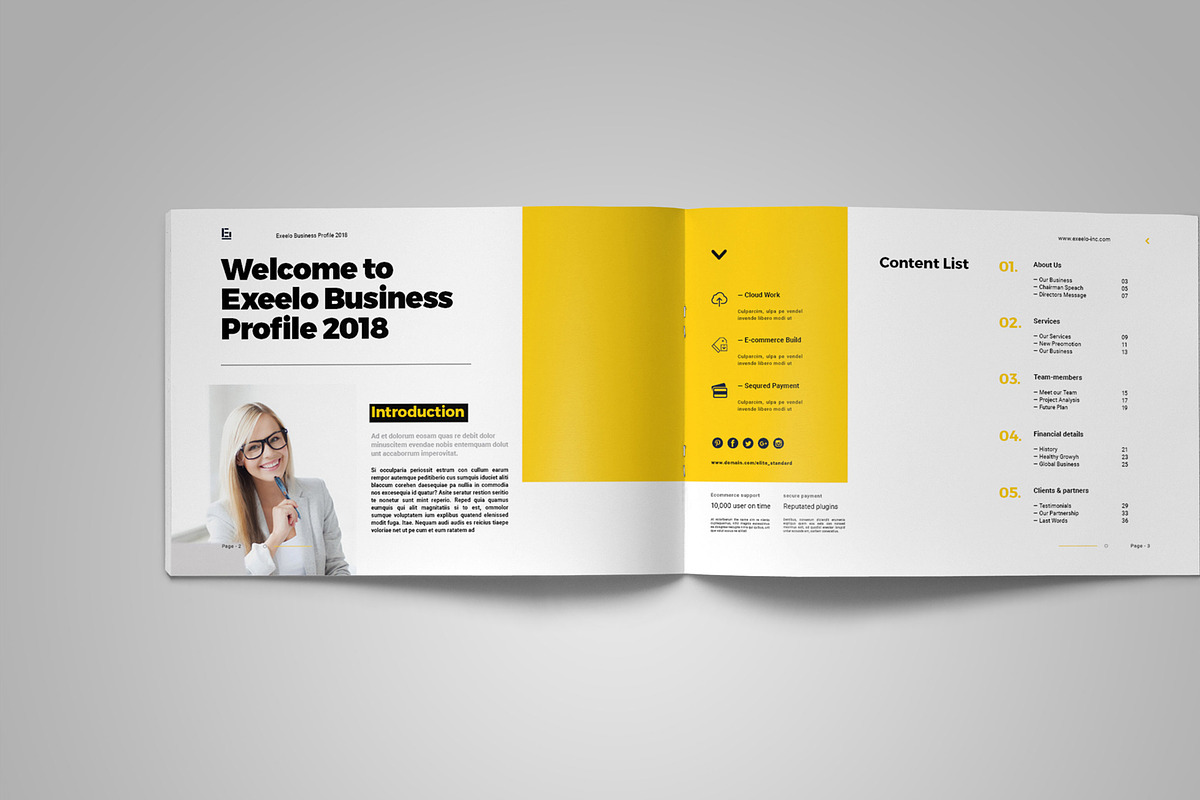 Horizontal Company Profile, a Brochure Template by Elite_Standard (Photo 2 of 15)