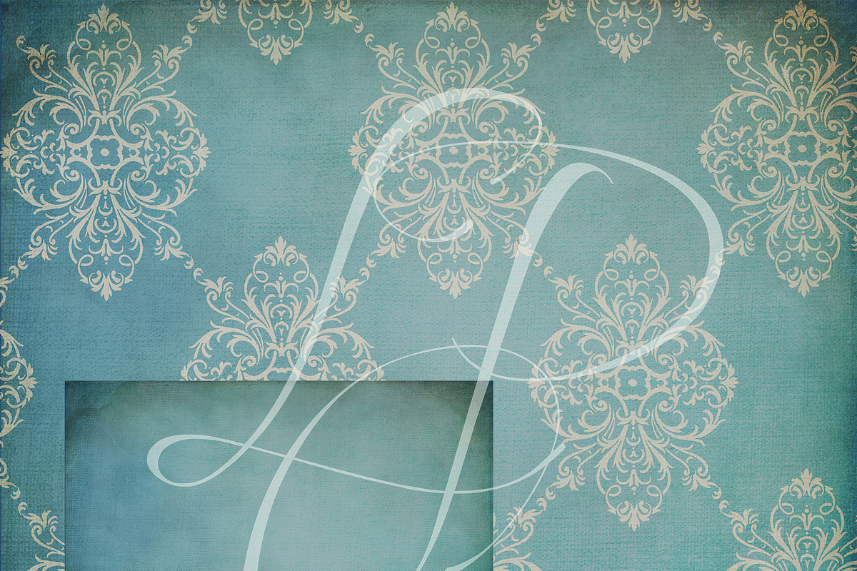 Jeweled Damask & Solids Backgrounds preview 2