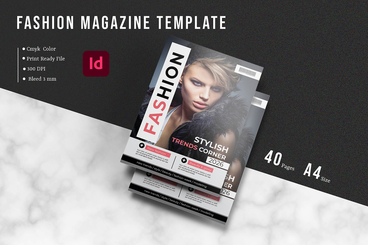 Fashion Magazine Template, a Brochure Template by Template Shop (Photo 1 of 22)
