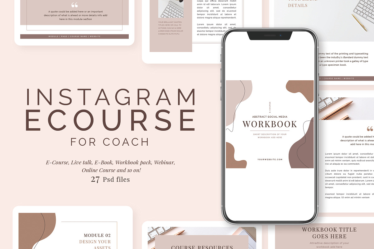 INSTAGRAM E-COURSE FOR COACH, a Social Media Template by Typography Prime (Photo 1 of 11)