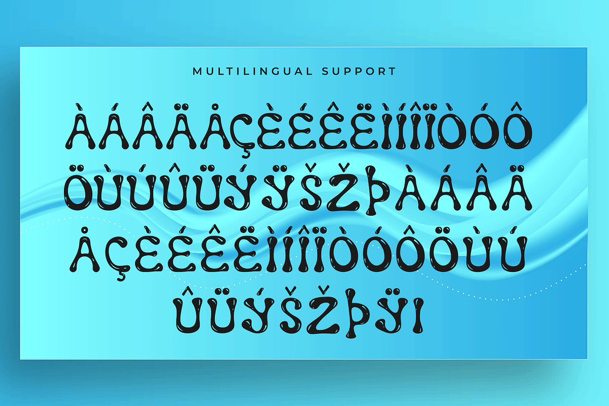 Oceyne – Modern Liquid Font, a Sans Serif Font by overlaytemplates (Photo 5 of 5)