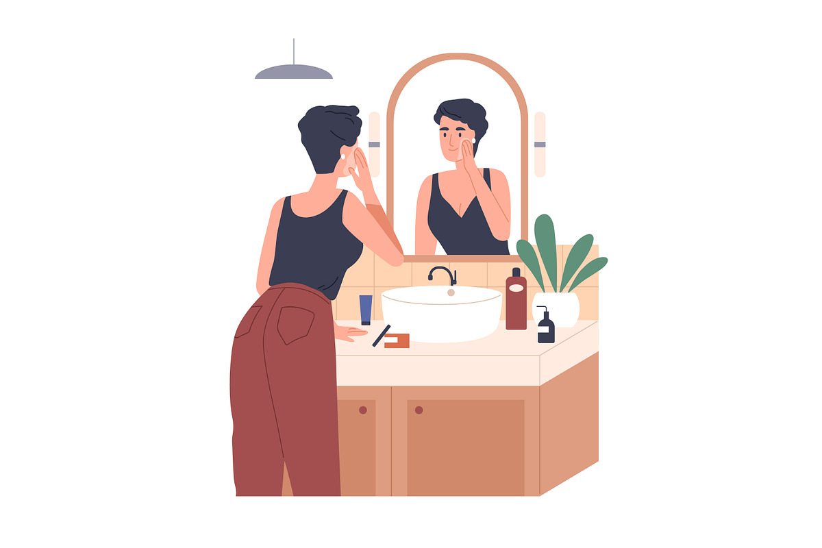 People do bathroom hygiene routine, a Person Illustration by Good Studio (Photo 11 of 13)