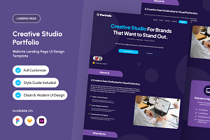 Porindo Studio Portfolio Landing, a Landing Page Template by productype1