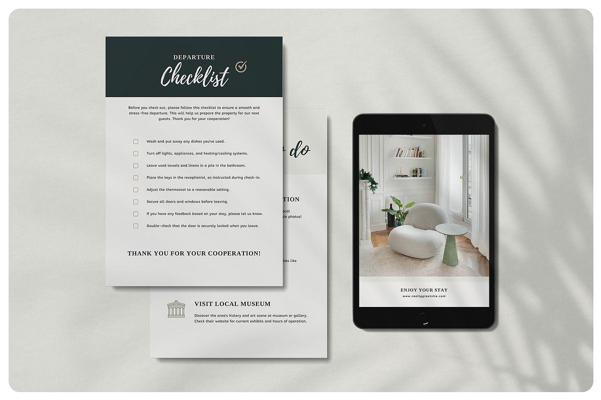 VOLAR Airbnb Welcome Book Template, a Magazine Template by BlancaLab Studio (Photo 7 of 9)