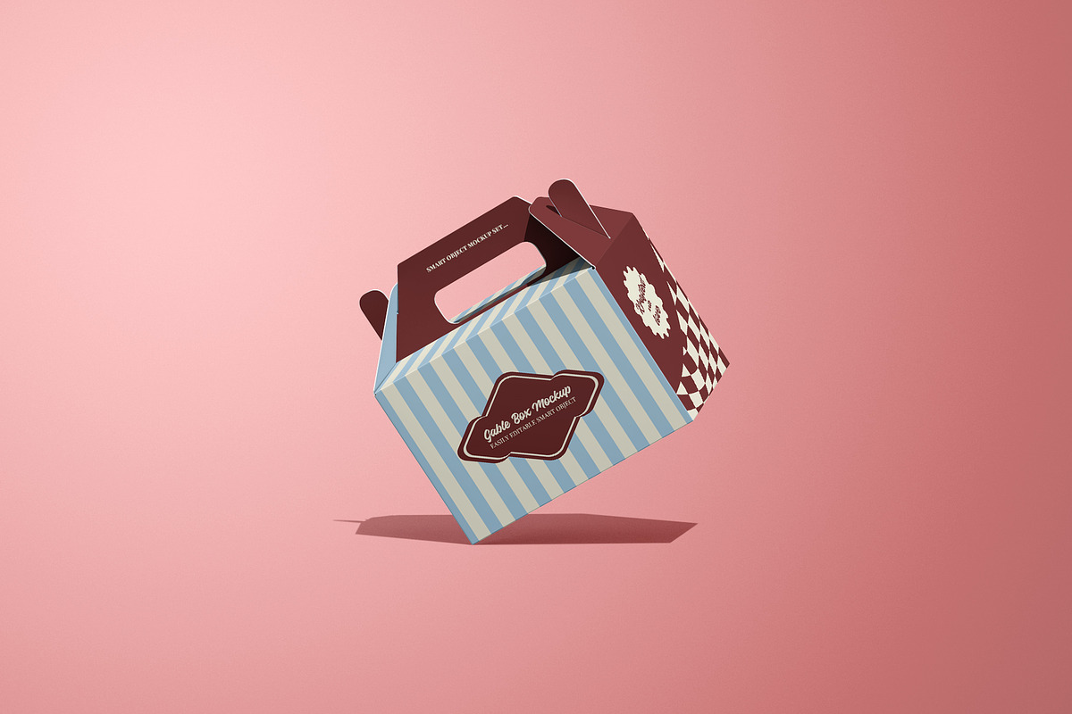 Takeaway Gable Box Packaging Mockup, a Packaging Mockup by Sheikhadesign (Photo 10 of 11)