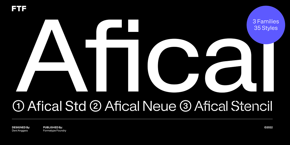 Afical, a Sans Serif Font by Formatype Foundry (Photo 1 of 13)