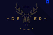 Polygonal Deer Collection, an Animal Illustration by blauananas (Thumbnail 1 of 8)