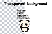 Funny Awkward Panda Sublimation, an Animal Illustration by Smillyy Threads (Thumbnail 2 of 6)