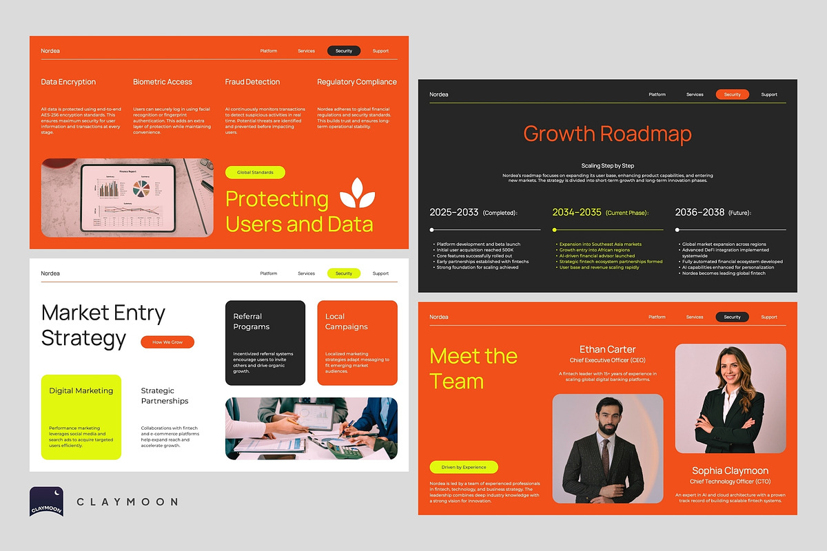 Fintech Bank Pitch Deck, a Presentation Template by Claymoon Lab (Photo 6 of 7)