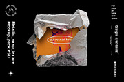 Metallic Wrap Mockup Pack, a Packaging Mockup by Design syndrome (Thumbnail 1 of 5)