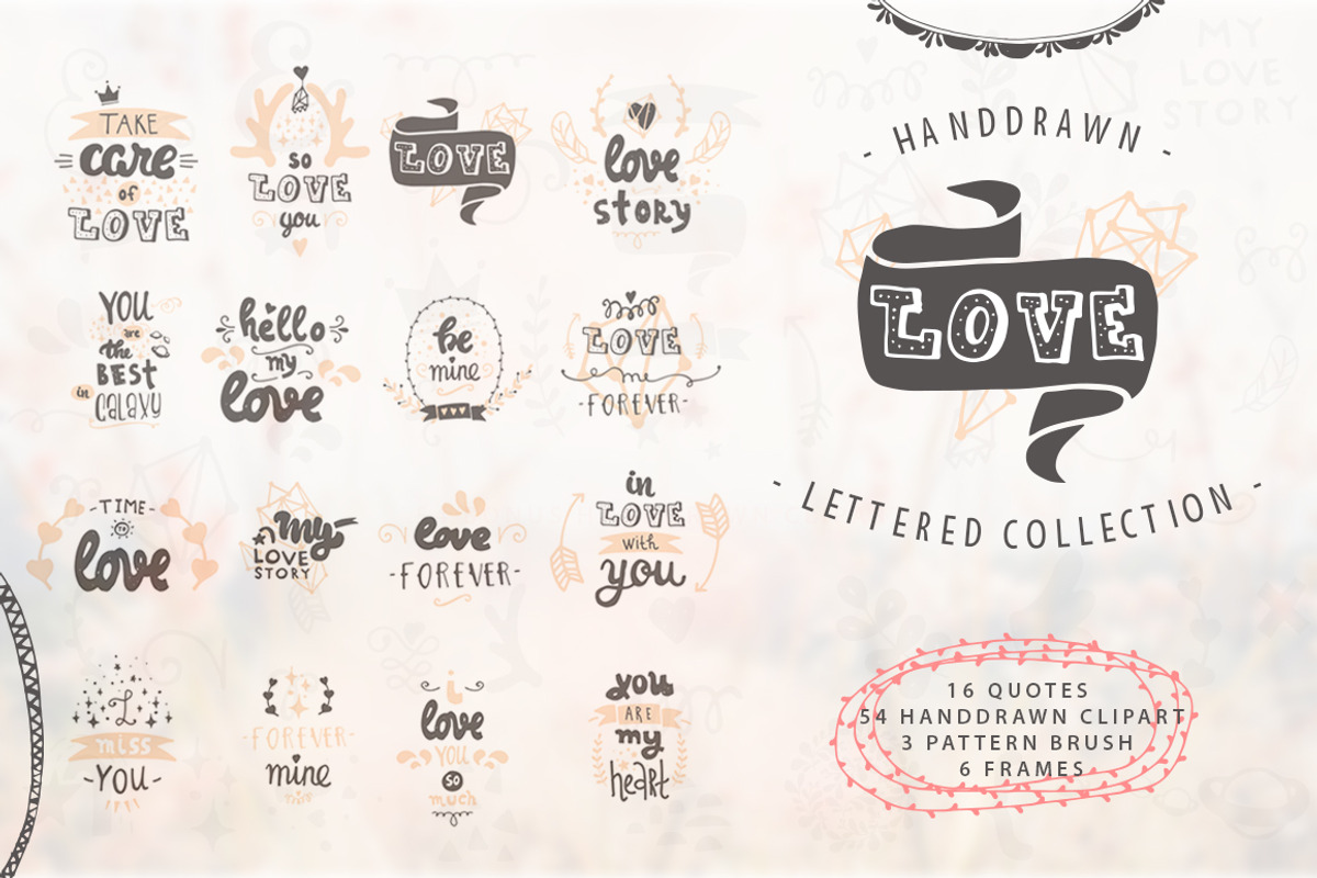 Love Lettering Pack, an Illustration by Julia Lair (Photo 1 of 13)