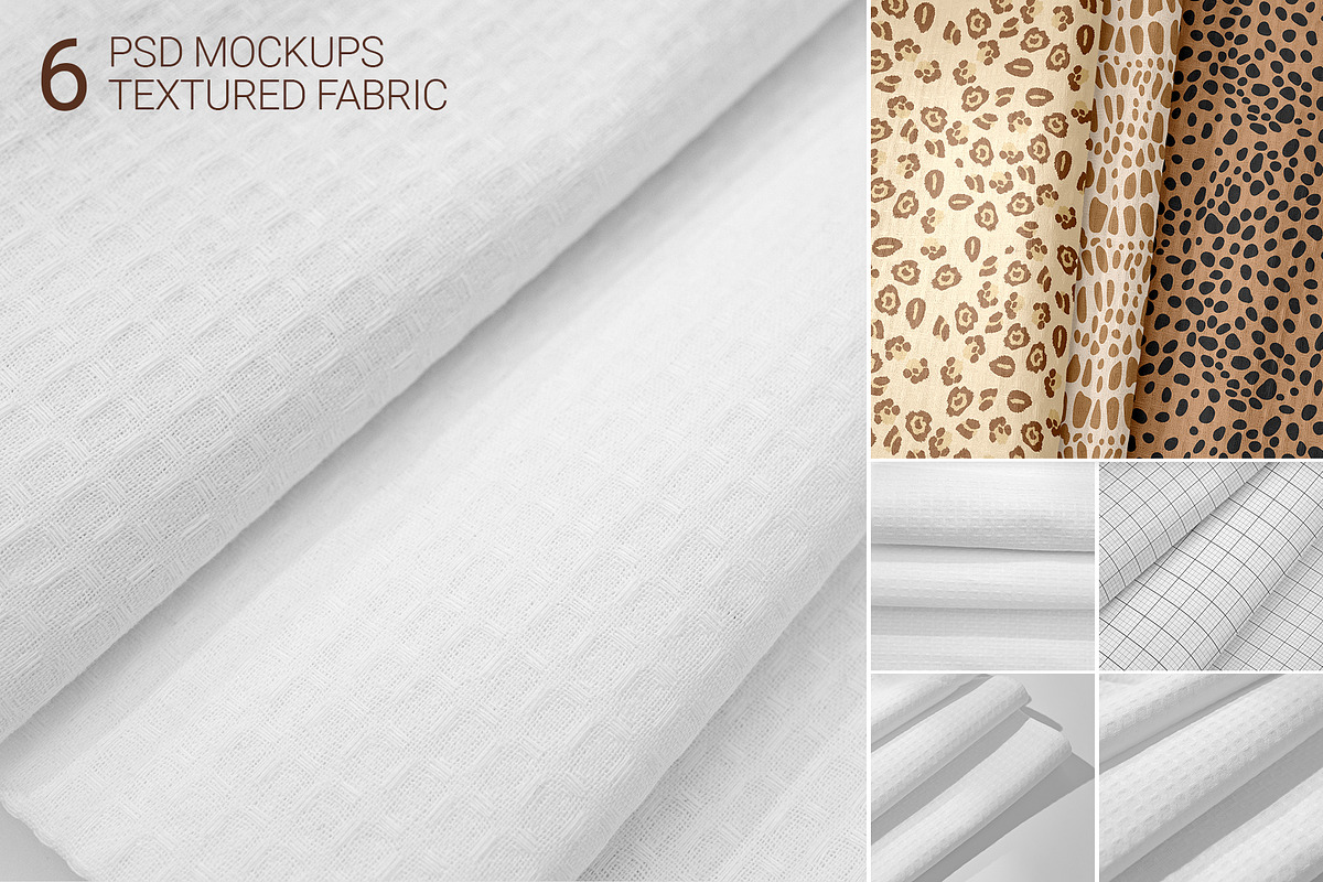 Textured Fabric Mockup, a Packaging Mockup by bazarova (Photo 1 of 9)