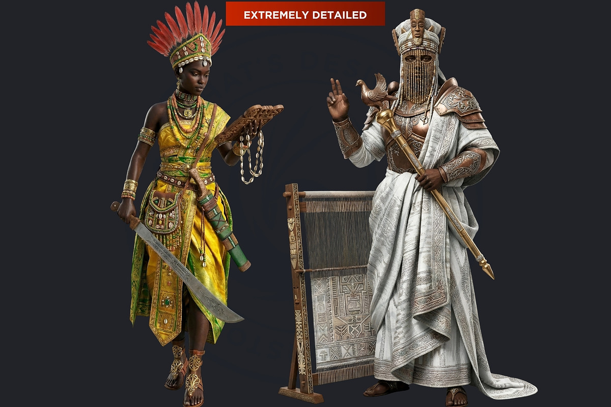Orishas Pantheon Gods Cliparts, a Person Illustration by ThatsDesignArt (Photo 11 of 16)