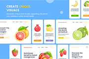 Flat Fruits Icons Set, a Duotone Icon by Brickclay (Thumbnail 2 of 6)