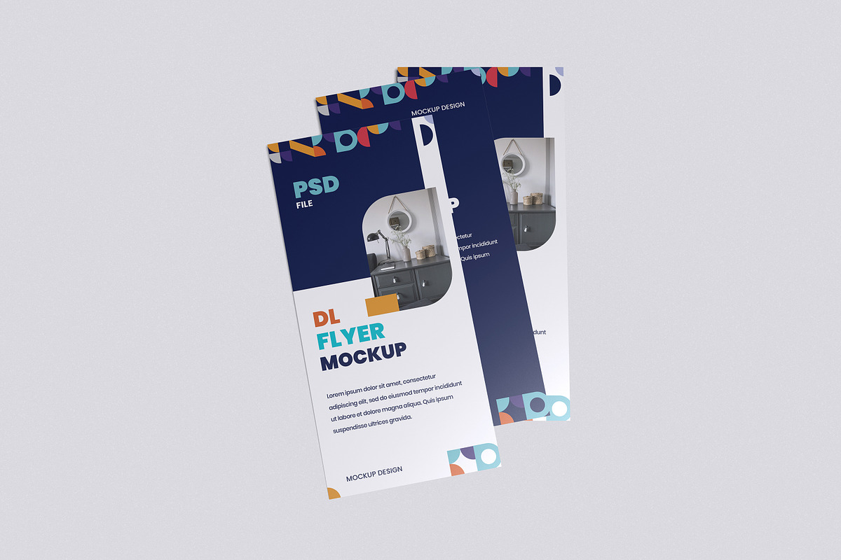 DL Flyer Mockup, an Advertising Mockup by xavier_studio (Photo 3 of 5)