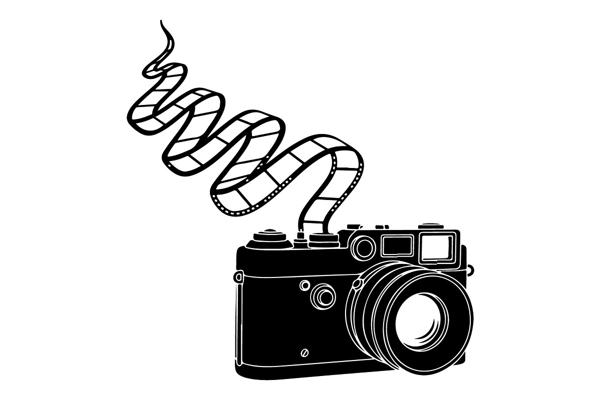 Vintage Camera Film Silhouette, an Object Illustration by yasushie (Photo 19 of 31)