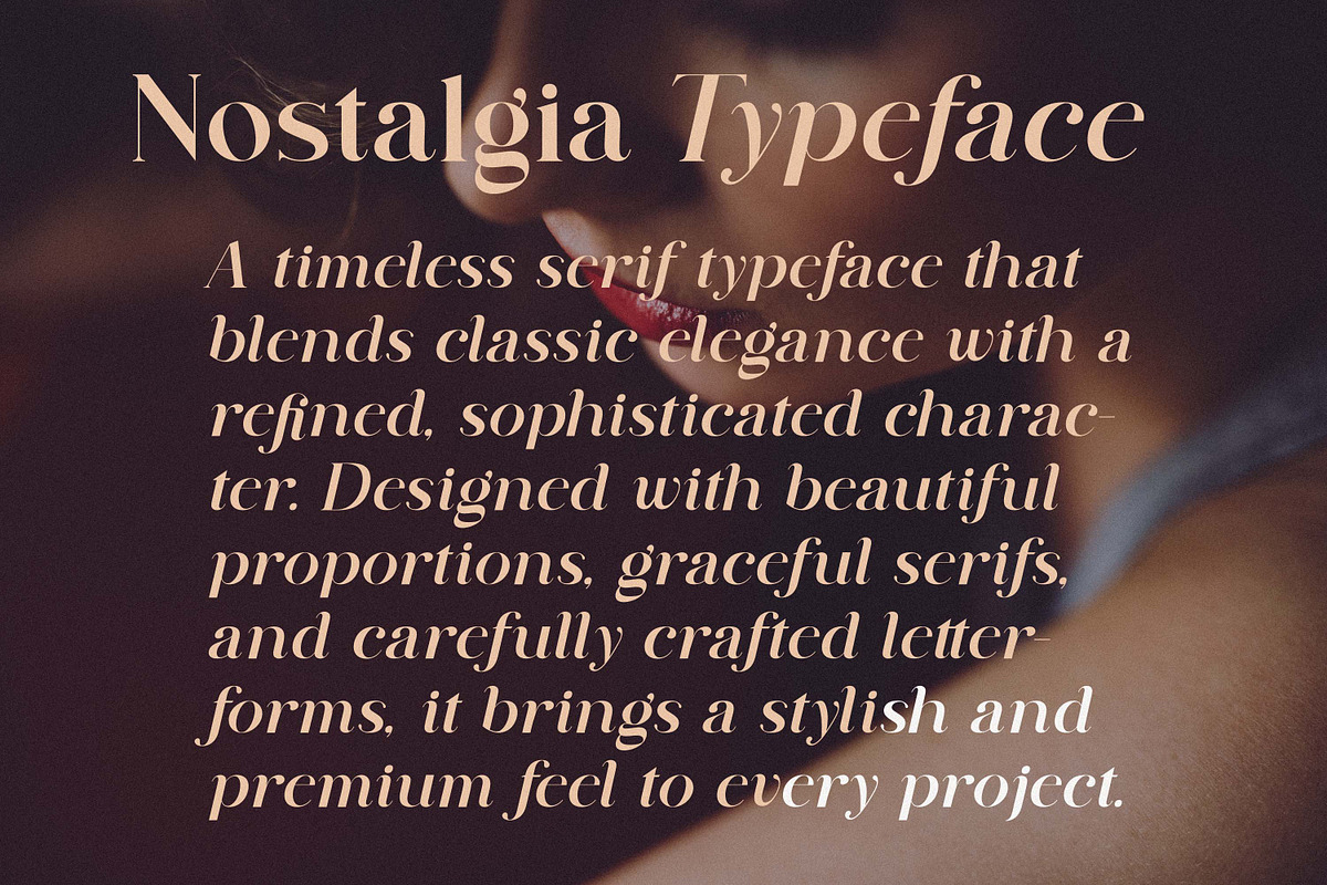 Nostalgia Typeface, a Serif Font by MaxArt Foundry (Photo 3 of 20)