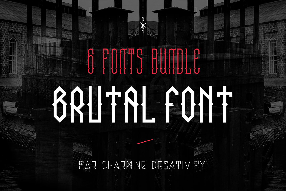 Brutal font bundle + 6 fonts + bonus, a Font by David is Creative (Photo 1 of 5)