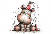 Whimsical Birthday Party Animals Png, an Illustration by Craft Nest (Thumbnail 7 of 11)