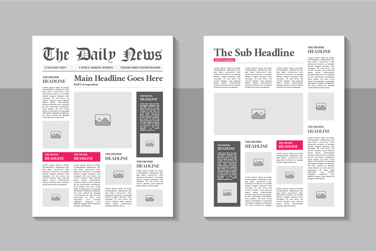 The daily news layout design, a Magazine Template by Pavel_design