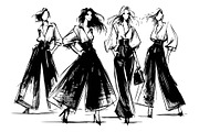 Abstract fashion models sketch, a Person Illustration by Sketching (Thumbnail 2 of 4)