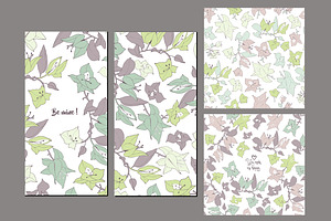 Bindweed pattern + 2 cards
